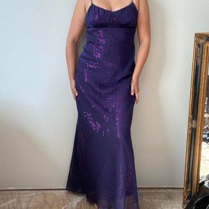 Jody California purple sequin evening dress